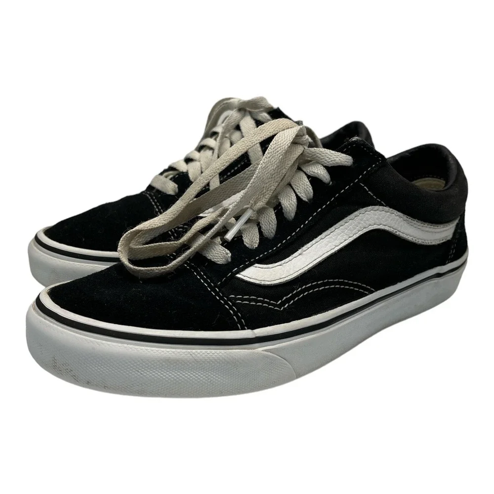 Vans Off The Wall Men's 6‎ Women's 7.5 Black Skater Shoes